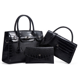 Ensemble de sacs tendance 2026 nouvelle collection automne-hiver motif croco, sac à main et sac bandoulière grande capacité, lot de 3 pièces mère-enfant - Product Image 6