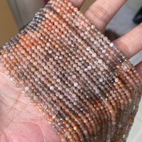 Perles de pierres précieuses facettées de 3 mm en gros, perles rondes en cristal naturel facetté pour la fabrication de bijoux