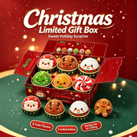 Anna Kawaii Christmas Dumpling Squishy Blind Box pour Enfants, Petits Cadeaux de Noël, Faveurs de Fête de Noël, Cadeau de Vacances, Jouet Anti-Stress