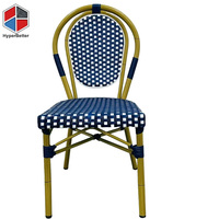 Chaise en rotin blanc bleu 4 pièces avec table en marbre blanc ensemble de table basse meubles de café
