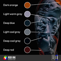 Meilleures ventes 16 couleurs avec 30 ml d'encre de tatouage pour peinture corporelle Maquillage permanent Pigment colorant adapté à l'utilisation corporelle