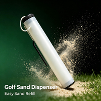 Distributeur de sable de golf anti-fuite avec clip robuste pour la réparation des bunkers, bouteille de sable portable pour sac de golf, outil de remplissage facile à utiliser