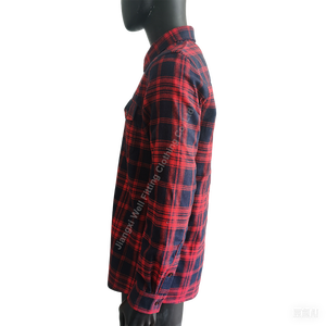 Camicia <span class=keywords><strong>a</strong></span> <span class=keywords><strong>quadri</strong></span> di flanella in cotone 100% <span class=keywords><strong>a</strong></span> manica lunga personalizzata da <span class=keywords><strong>uomo</strong></span> vestito nuovo di alta qualità per stile Casual con Longline svasato primaverile - Product Image 3