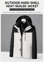 Veste en Shell Unisexe avec Logo Personnalisé, Veste Puffer pour Hommes, Imperméable, Respirante, Coupe-Vent, avec Capuche Amovible et Doublure en Duvet