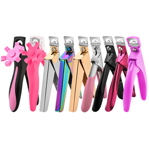 Coupe-ongles ajustables en acier inoxydable de qualité supérieure avec aimants pour doigts, orteils, ongles acryliques et artificiels, lame tranchante, coupe-ongles à mâchoires larges - Product Image 1
