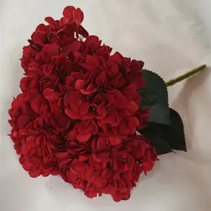 IFG Wholesale Preserved Hydrangea Flowers Artificial Red Colors for Wedding Living Room Decor