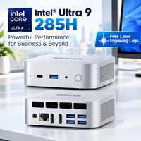 Mini PC Intel Ultra 9 285H en gros, 32 Go LPDDR5, PC AI NPU puissant avec GPU Intel Arc, ordinateur de bureau 4K pour créateurs et gamers