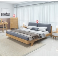 Lit de chambre à coucher en bois réglable moderne pour appartement, hôtel ou villa - Meubles pour adultes et enfants