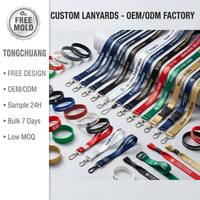 Tali Lanyard Nilon Adjustable Slide-Lock dengan Logo Custom, Ramah Lingkungan, Promosi, Pendek, untuk Kunci, Ponsel, dan Dompet Selempang