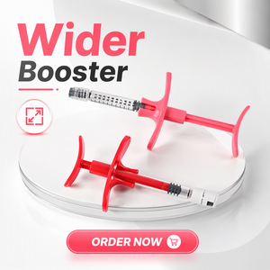 Seringue en verre cosmétique Wide Booster 1 ml (1 <span class=keywords><strong>cc</strong></span>) pour acide hyaluronique avec capuchon blanc OVS - Product Image 1
