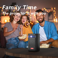 Haut-parleur intelligent portable d'extérieur P20+1080P avec lumière LED, mini projecteur 3D Home Cinéma, Android 9, batterie intégrée, 2 Go de RAM, lampe laser