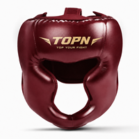 Casque de boxe en cuir PU personnalisé avec logo OEM pour la boxe, le kickboxing, les arts martiaux, l'entraînement et la protection de la tête - Vente en gros