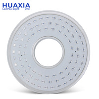 Lampe LED musicale pour piscine, étanche IP68, 6W, épaisseur 13mm, remplie de résine, pour fontaines et décorations aquatiques (type donut) - Spécial Singapour