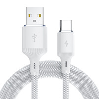 Kabel Pengisian Cepat USB A ke Type-C 60W dengan Selubung PVC, 48 Strand High Density Braided untuk Ponsel, Kamera & Komputer (1m)