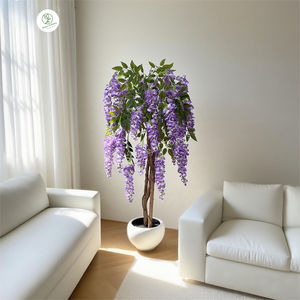 Venta directa <span class=keywords><strong>de</strong></span> fábrica <span class=keywords><strong>Planta</strong></span> <span class=keywords><strong>de</strong></span> glicinia <span class=keywords><strong>de</strong></span> alta calidad Árbol artificial al aire libre <span class=keywords><strong>Planta</strong></span> verde artificial <span class=keywords><strong>de</strong></span> plástico verde para cumpleaños - Product Image 6
