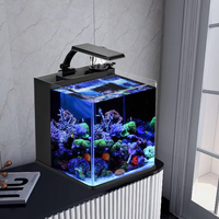 Mini aquarium d'eau salée rectangulaire ultra-clair, moderne et écologique, adapté aux petits espaces, comme accessoire d'aquarium