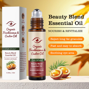 Mélange <span class=keywords><strong>d</strong></span>'huiles essentielles à appliquer en roll-on avec encens et ricin pour massage des <span class=keywords><strong>yeux</strong></span> et du corps 10ml Vente en gros - Product Image 2