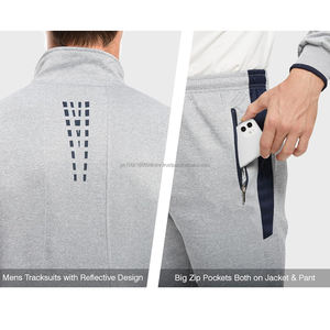 Survêtements d'hiver pour hommes, ensembles de jogging personnalisés avec logo de marque, 2 pièces, décontractés, athlétiques, écologiques, légers et chauds - Product Image 6