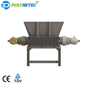 Potente máquina trituradora de doble eje para paletas de madera de plástico de residuos mixtos botellas de PVC PET baterías de película LDPE papel de goma - Product Image 4