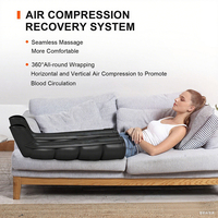 Système de bottes de compression d'air pour la thérapie de récupération, masseur de jambes à compression séquentielle professionnelle intelligente à 5 zones, numérique et rechargeable
