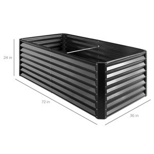 Galvanized Raised Garden Beds for Vegetables Large Metal Planter Box Steel Kit Flower Herb