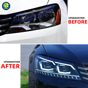 Faro Anteriore YU GUANG per Volkswagen <span class=keywords><strong>VW</strong></span> <span class=keywords><strong>Passat</strong></span> B7 2011 <span class=keywords><strong>2015</strong></span>, Aggiornamento a LED con Lente DRL, Accessori per Gruppo Ottico Anteriore - Product Image 3