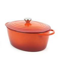 Usine Offre Spéciale Haute Qualité Pots Ensembles Non Bâton Batterie De Cuisine En Émail Fonte Ovale Casserole Avec poignée