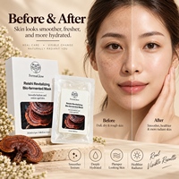 Masque Facial Revitalisant Anti-Âge au Ganoderma Reishi Fermenté Stérilisé, Réparateur des Rides Fines, Hydratant, Lissant, Raffermissant et Rajeunissant