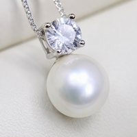 Ensemble de bijoux Mylove personnalisé en argent sterling 925 plaqué or 18 carats avec pendentif en perle d'eau douce et boucles d'oreilles, vente en gros