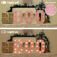 Lumières LED en forme de lettres et de chiffres, rose (A-Z&0-9), lumières décoratives pour anniversaire, mariage, fête, alimentées par piles, lumières festives