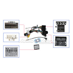 大众高端汽车连接器线束canbus汽车立体声收音机全球定位系统导航汽车播放器线束 - Product Image 1