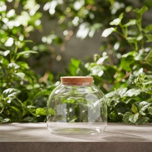 <span class=keywords><strong>Vaso</strong></span> Terrario Idroponico in <span class=keywords><strong>Vetro</strong></span> Fatto a Mano, Ecologico, con Luce LED e <span class=keywords><strong>Coperchio</strong></span> in Sughero per la Coltivazione di Muschio - Product Image 3
