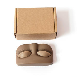 Maniquí <span class=keywords><strong>de</strong></span> <span class=keywords><strong>Rostro</strong></span> <span class=keywords><strong>de</strong></span> Silicona Ligero para Entrenamiento <span class=keywords><strong>de</strong></span> Belleza Cabeza <span class=keywords><strong>de</strong></span> Maniquí para Extensión <span class=keywords><strong>de</strong></span> Pestañas con Pestañas en Capas - Product Image 3