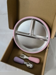 Plato de silicona para bebé de acero inoxidable 2025, plato de cena para niños, plato de silicona para bebé de acero inoxidable con Base de succión - Product Image 2