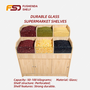 Étagères de supermarché, conteneur en vrac, étagère en bois, vitrine pour céréales, étagère à épices et à en-cas à vendre pour le stockage des céréales - Product Image 1