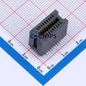 HEV18LP03BK Gold Finger Connector SMD,P=1.27mm Connector ( Connector Type: EDGE SLOT )( Pitch: 1.27mm )( Total PIN Count: 18P ) - Product Image 1