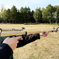 Slingshot tactique avec plusieurs bandes élastiques en acier inoxydable, catapulte de chasse pour la pratique du tir sur cible