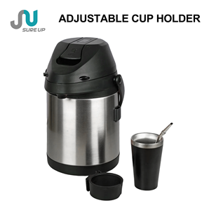 Ensemble <span class=keywords><strong>distributeur</strong></span> d'eau et tasse isotherme en acier inoxydable à double paroi <span class=keywords><strong>de</strong></span> 2,5 L avec poignée et couvercle pour la maison ou l'extérieur - Product Image 3