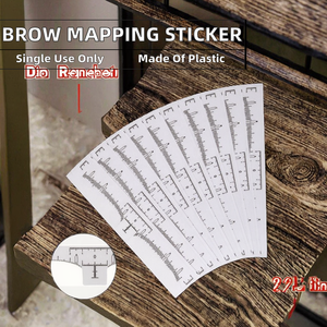 Règle de traçage des sourcils en plastique jetable pour le microblading, le tatouage et le maquillage permanent - Mesurez et concevez facilement - Product Image 2