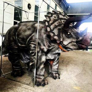 Disfraz de Dinosaurio Triceratops de Tamaño Real para 2 Personas, Estilo <span class=keywords><strong>Jurassic</strong></span> <span class=keywords><strong>World</strong></span>, Realista, con Patas Ocultas, Animatrónico - Product Image 4