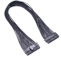 El cable de extensión de alimentación de la placa base de 80cm 18awg a través de 24 pines cuenta con un conector ATX macho y uno macho de 24 pines