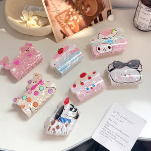 Pinzas para el Cabello con Diseño de Animales de Dibujos Animados al Estilo Europeo y Americano, Material Acrílico, Decorativas para Niñas, Uso Diario y para Fiestas, Venta al Por Mayor - Product Image 1