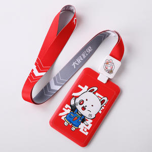 Promozione personalizzato stampato cordino in poliestere personalizzato regalo aziendale con Logo per le <span class=keywords><strong>idee</strong></span> regalo per il titolare del distintivo di carta d'identità - Product Image 2