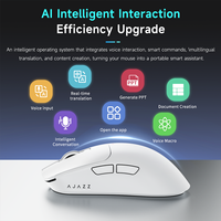 Ratón para Juegos Inalámbrico AJAZZ AJ200 NL AI, Tri-Modo NearLink con Funciones Inteligentes de IA, Estructura Ligera para Juegos de PC