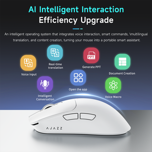 Souris <span class=keywords><strong>de</strong></span> <span class=keywords><strong>jeu</strong></span> sans fil AJAZZ AJ200 NL AI, souris <span class=keywords><strong>de</strong></span> <span class=keywords><strong>jeu</strong></span> sans fil tri-mode NearLink avec fonctions intelligentes IA, structure légère en forme <span class=keywords><strong>de</strong></span> <span class=keywords><strong>quille</strong></span> pour PC - Product Image 4