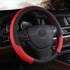 Elegante Funda Universal de Cuero Suave para <span class=keywords><strong>Volante</strong></span> de <span class=keywords><strong>Coche</strong></span> con Diseño en Relieve Decorativo para Estilo Interior - Product Image 2