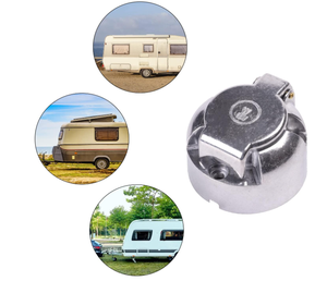Conector de <span class=keywords><strong>remolque</strong></span> OEM de 7 vías, Conector de <span class=keywords><strong>remolque</strong></span> de Metal de 12V, <span class=keywords><strong>enganche</strong></span> de <span class=keywords><strong>remolque</strong></span> de aleación de aluminio impermeable, 7 pines hembra para camiones, AUTOCARAVANAS, BARCOS - Product Image 2