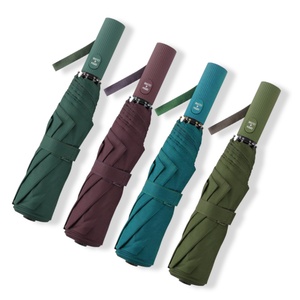 23 Inch 3 Fold <b>Umbrella</b> High Quality Dome <b>Umbrella</b> with <b>Automatic</b> Opening Plastic Handle Compact <b>Umbrella</b> with Customized logo - Product Image 2