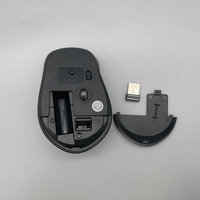 Mouse Factory MW-072U, nirkabel hitam penuh 2.4Ghz optik USB Mouse 4D diskon besar untuk PC Notebook Macbook untuk gaya jari