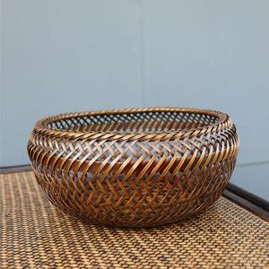 <b>Bamboo</b> Woven Storage <b>Basket</b> Round Handmade For Kitchen Food Use - Product Image 3